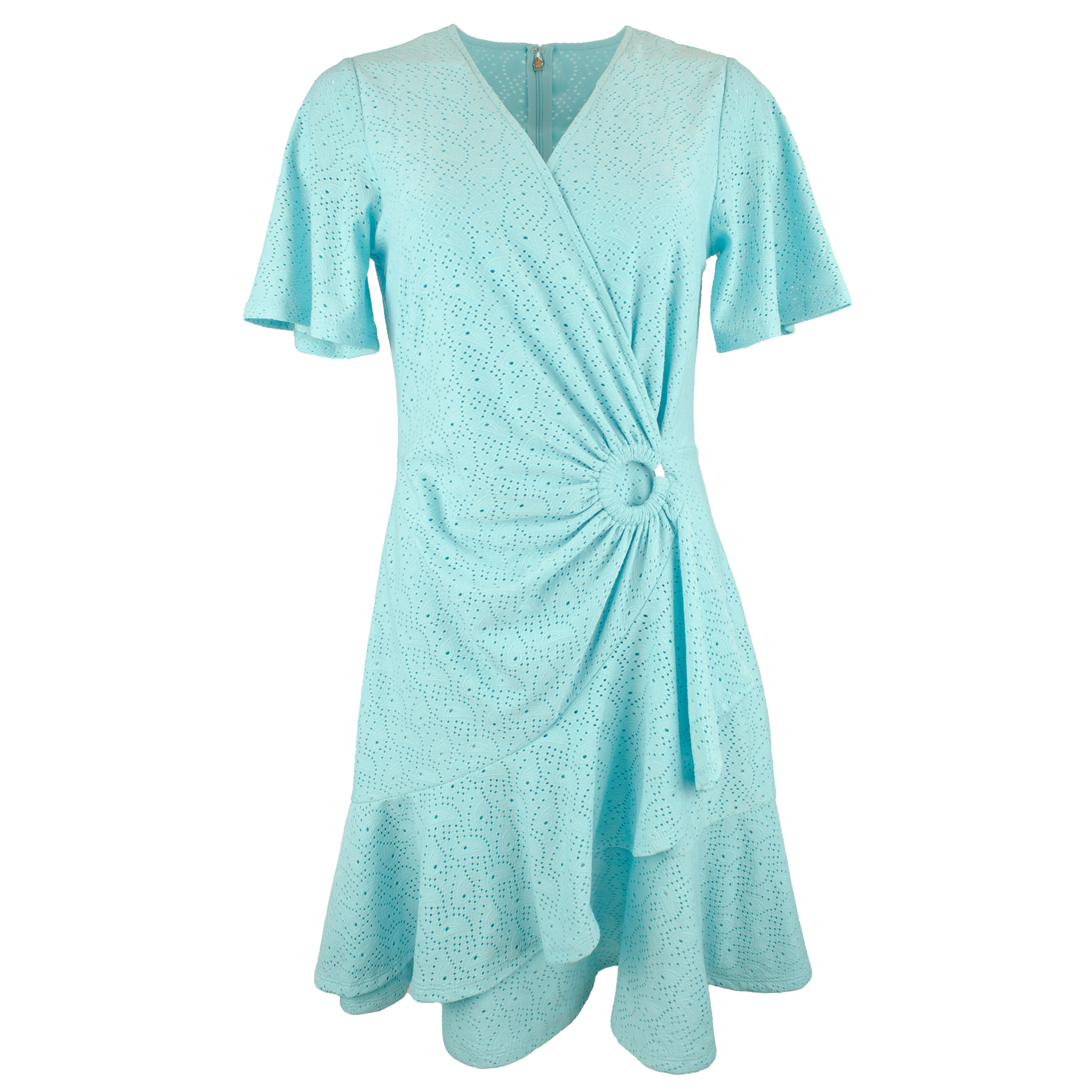 Michael Kors Women's Surplice V-Neck Short Flutter Dress Large